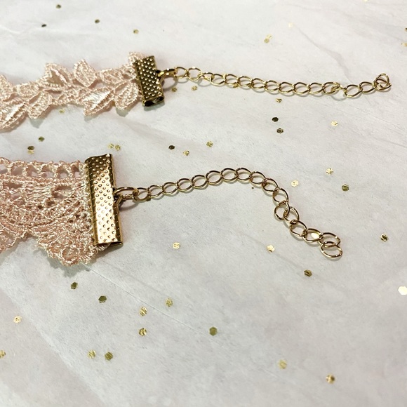4/$25 Pink Lace Choker Set - Picture 2 of 4